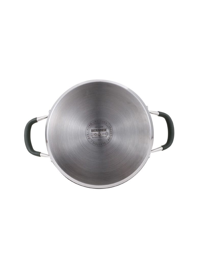 Bergner Midnight RVS Soeppan met  Deksel - Inductie - 28cm - 9.5L
