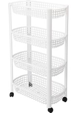 Keukentrolley 4 Wielen - Wit