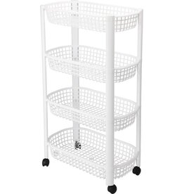 Keukentrolley 4 Wielen - Wit