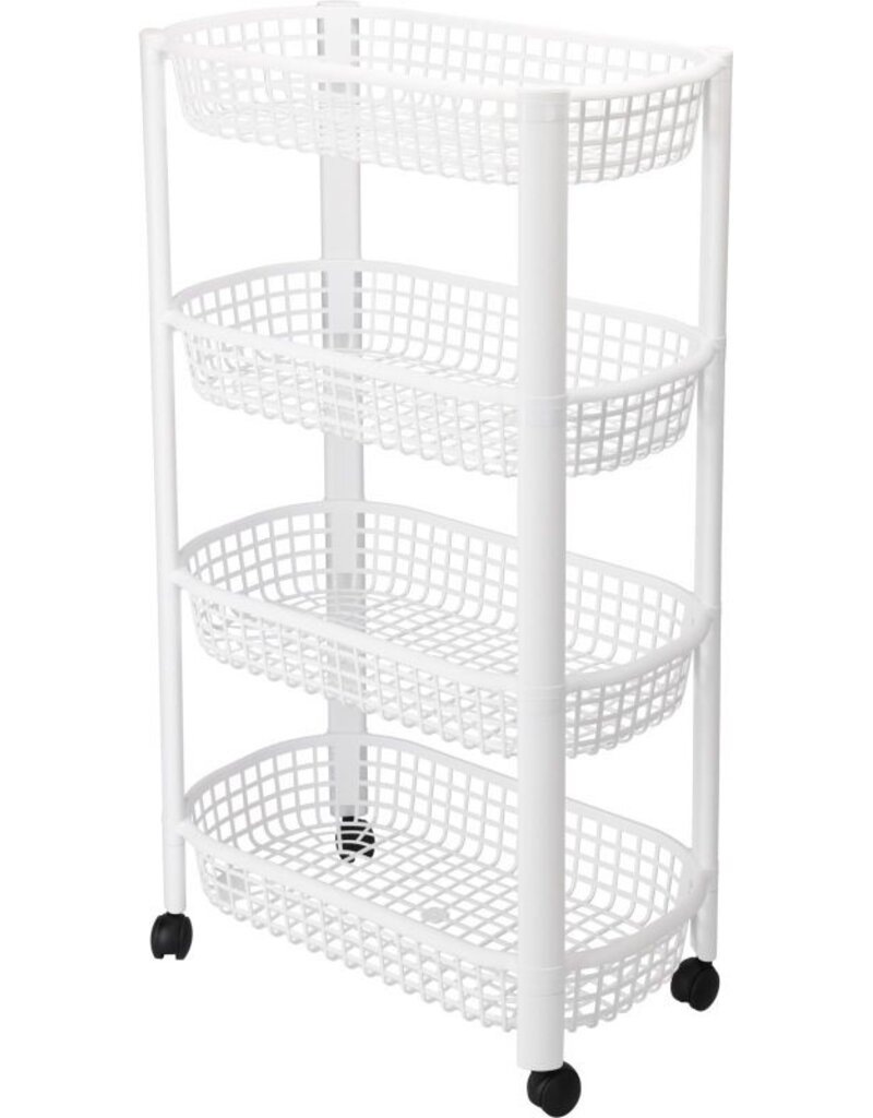 Keukentrolley 4 Wielen - Wit
