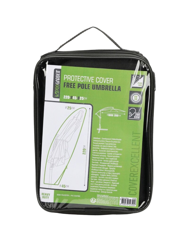 ProGarden Afdekhoes voor Zweefparasol tot 350 cm - Zware kwaliteit - Waterdicht - met Rits