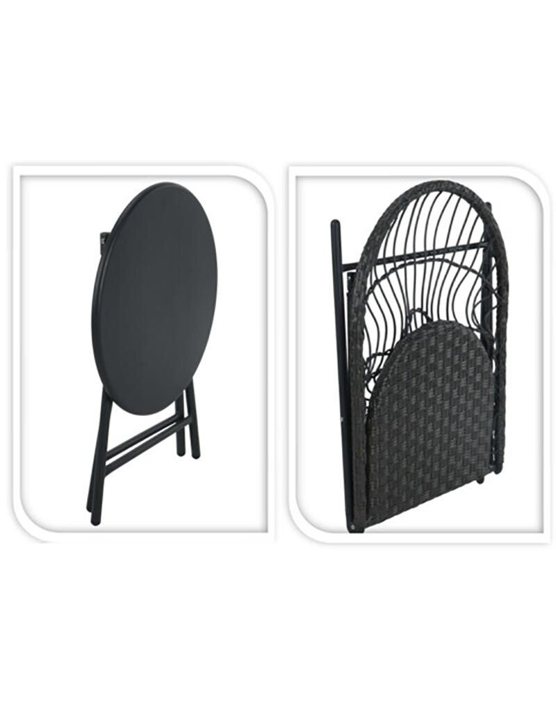 Ambiance Bistroset - 3-Delig - Tuinset met Bijzettafel - Metaal - Vouwbaar