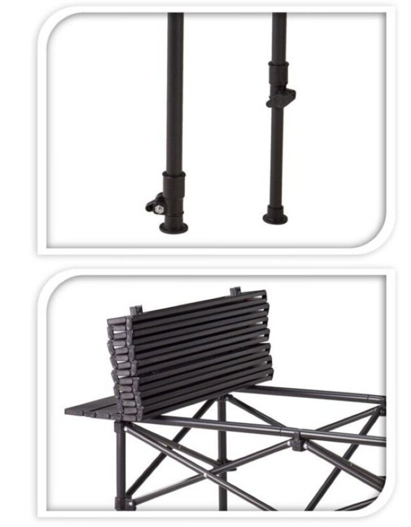 Tafel Opvouwbaar met Verstelbare Poten - Metaal