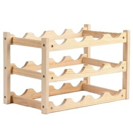 Ceruzo Wijnrek Hout - voor 12 Wijnflessen - 45 x 22 x H28 cm