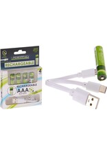 Oplaadbare AAA Batterijen - USB - 400mAh - 4 Stuks