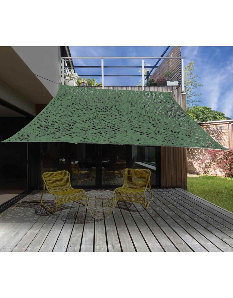 Schaduwdoek Camouflagedoek - Groen - 2x3 m