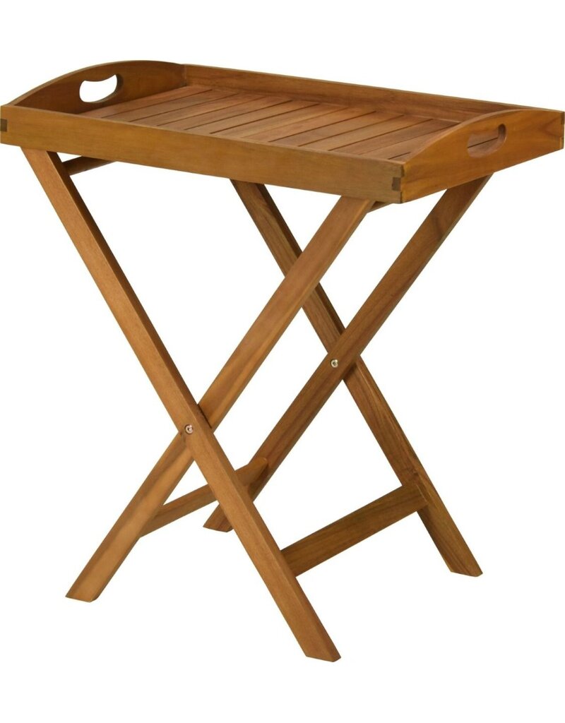 Dienbladtafel Acacia - opvouwbare Bijzettafel - Butlertray opklapbaar