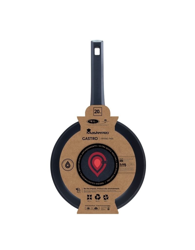 Bergner Masterpro Gastro Koekenpan - Ø 20 cm - Inductie - Heatdot Technology Indicator - duurzaam