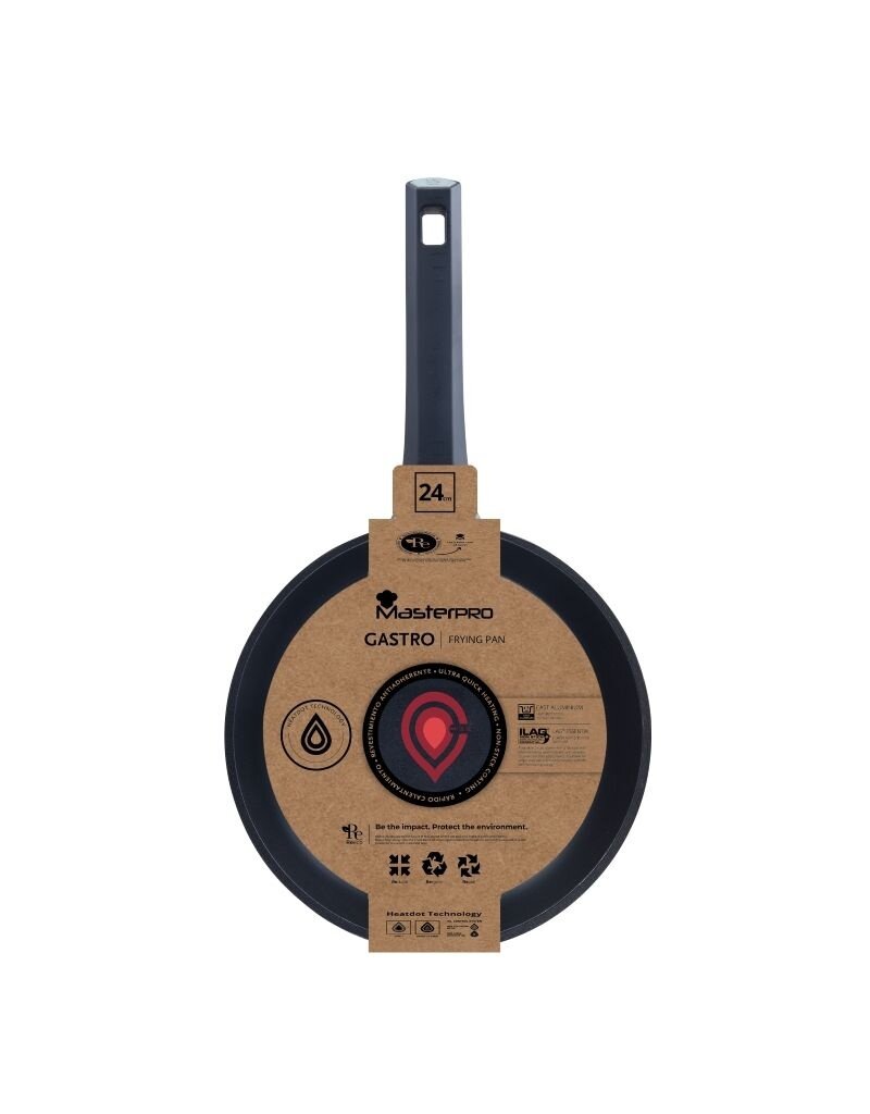 Bergner Masterpro Gastro Koekenpan - Ø 24 cm - Inductie - Heatdot Technology Indicator - duurzaam