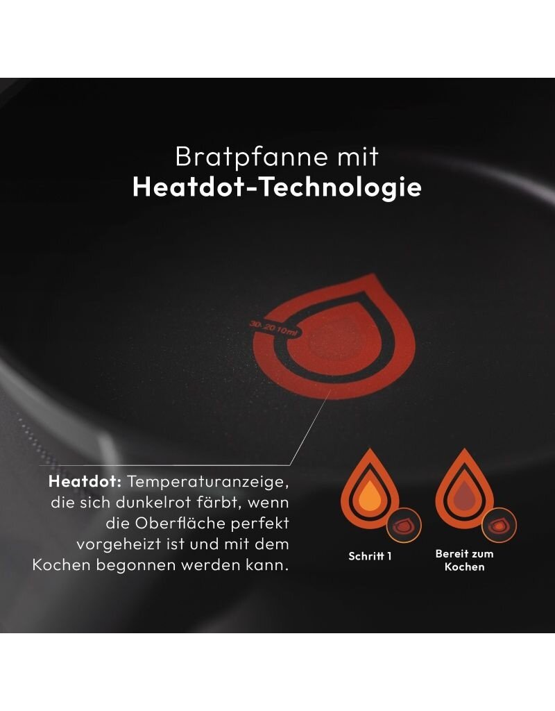 Bergner Masterpro Gastro Koekenpan - Ø 24 cm - Inductie - Heatdot Technology Indicator - duurzaam