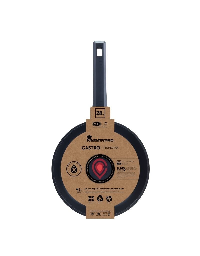 Bergner Masterpro Gastro Koekenpan - Ø 28 cm - Inductie - Heatdot Technology Indicator - duurzaam