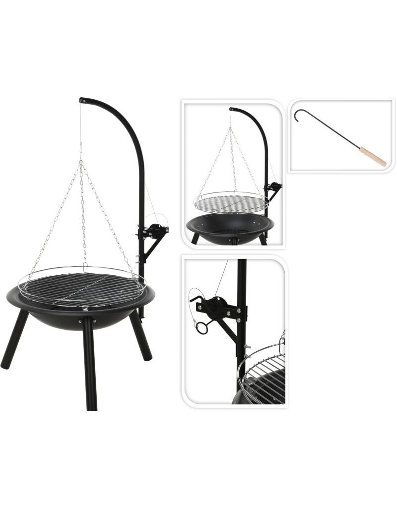 Barbecue Vuurschaal met Grillrooster - Ø55cm - hoogte 100cm