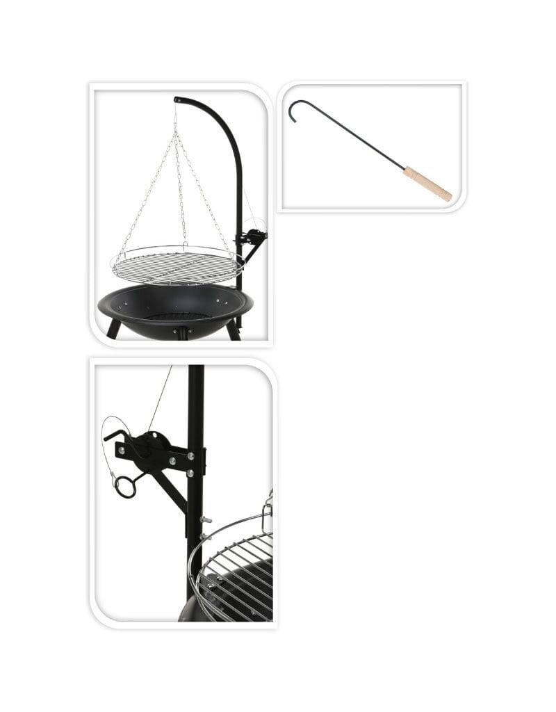 Barbecue Vuurschaal met Grillrooster - Ø55cm - hoogte 100cm