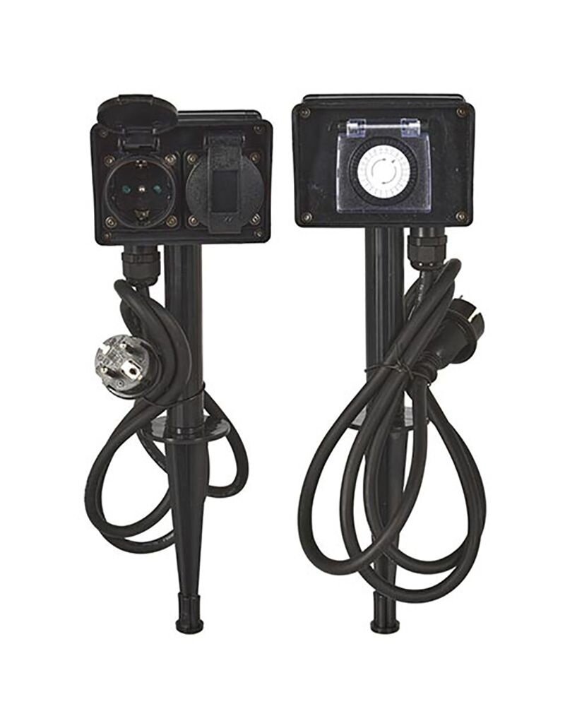 FXcontrol Tuincontactdoos 2-Voudig met Timer