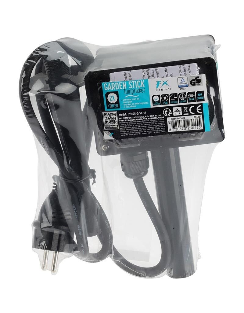 FXcontrol Tuincontactdoos 2-Voudig met Timer