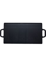 Grillplaat voor de BBQ - Gietijzer - Dubbelzijdig - Geribbeld en Gladde Kant