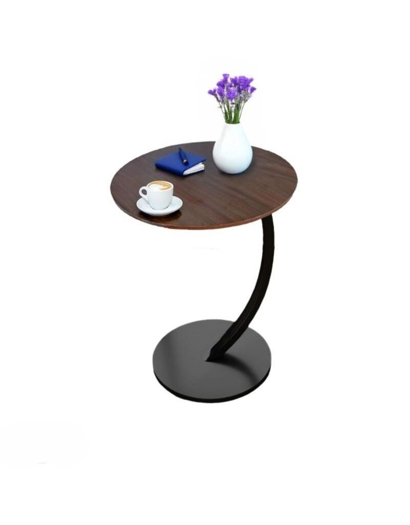 Ceruzo Bijzettafel - Bruin - rond 40 cm - hoog 60 cm