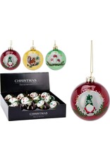 12x Glazen Kerstbal - Traditional - 8cm