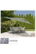 Schaduwdoek Camouflage - driehoek 360x360x360 - lichtgrijs