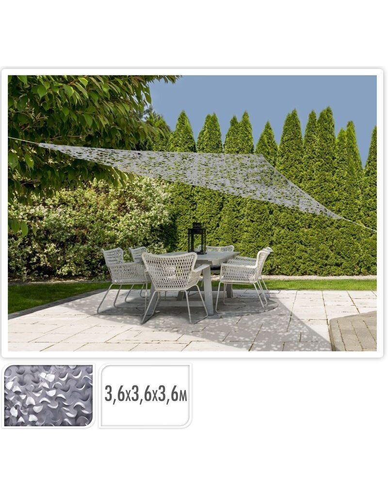 Schaduwdoek Camouflage - driehoek 360x360x360 - lichtgrijs