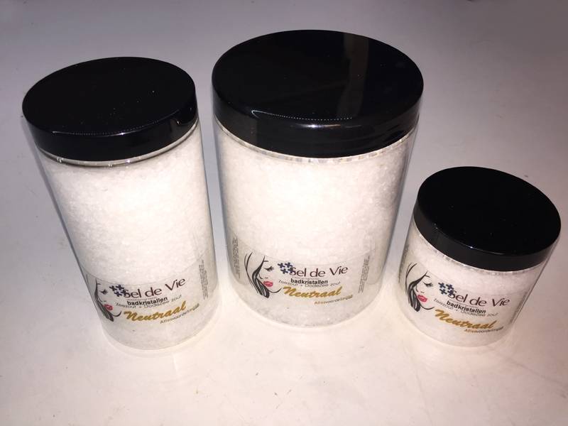 Dode zee Badzout Neutraal 1200 gram. Badkristallen Hypoallergeen. Geen Parfum.