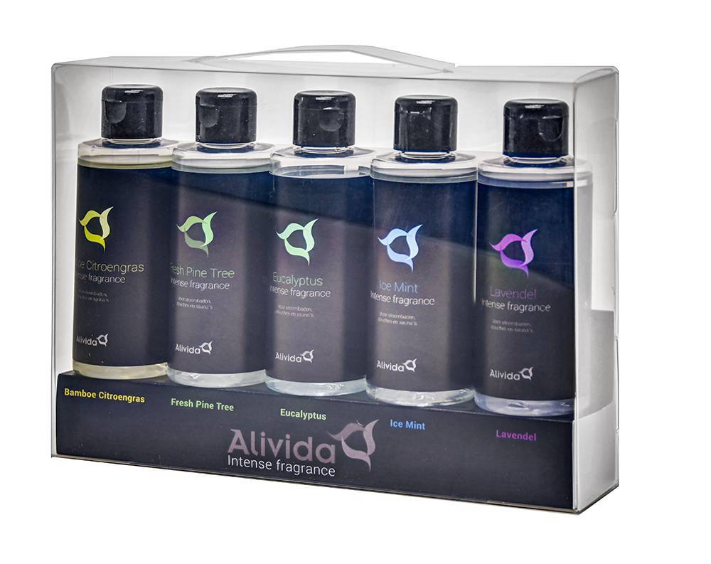 Sauna-opgiet, douche en stoombad aroma set 5x100ml