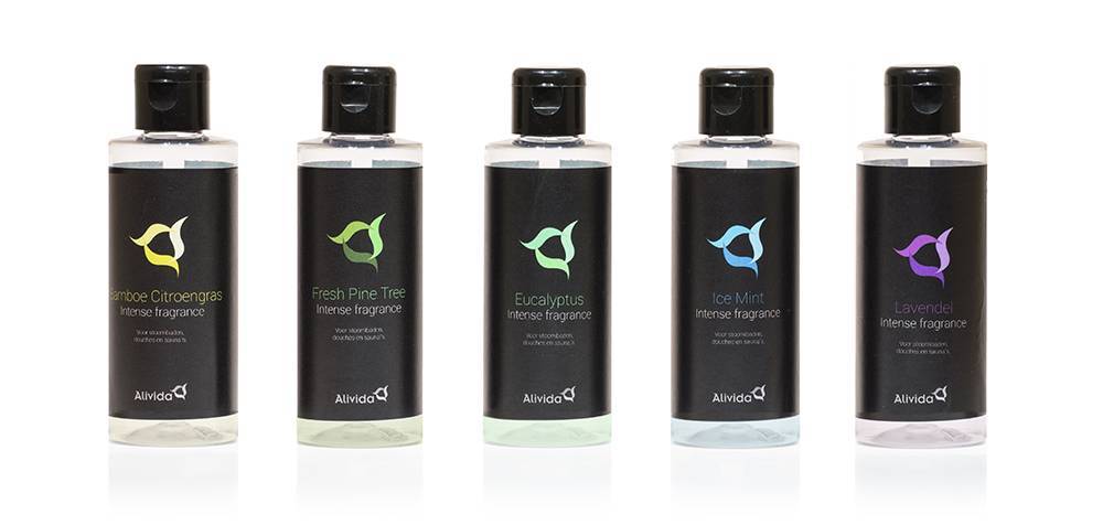 Sauna-opgiet, douche en stoombad aroma set 5x100ml