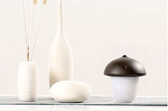 LED tafel/nacht lamp Mushroom. dimbaar, werkt op accu