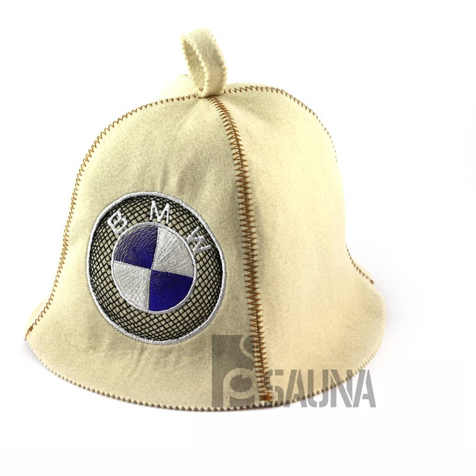 Saunamuts "Automotive" met verschillende geborduurde autologo's