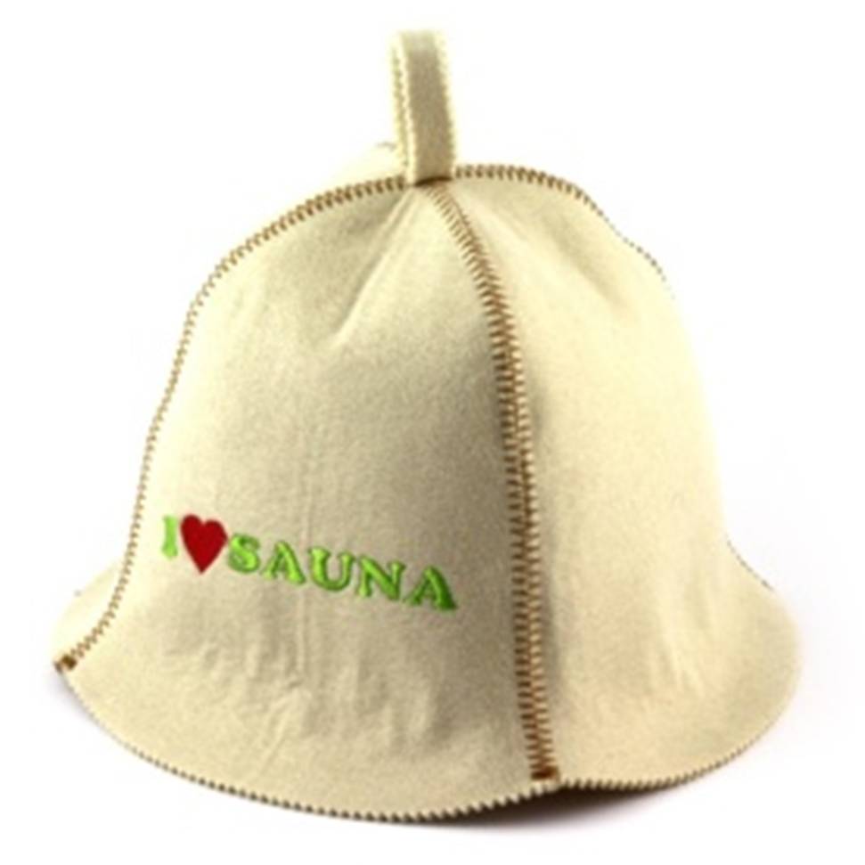 Saunamuts "Geborduurd" Wit