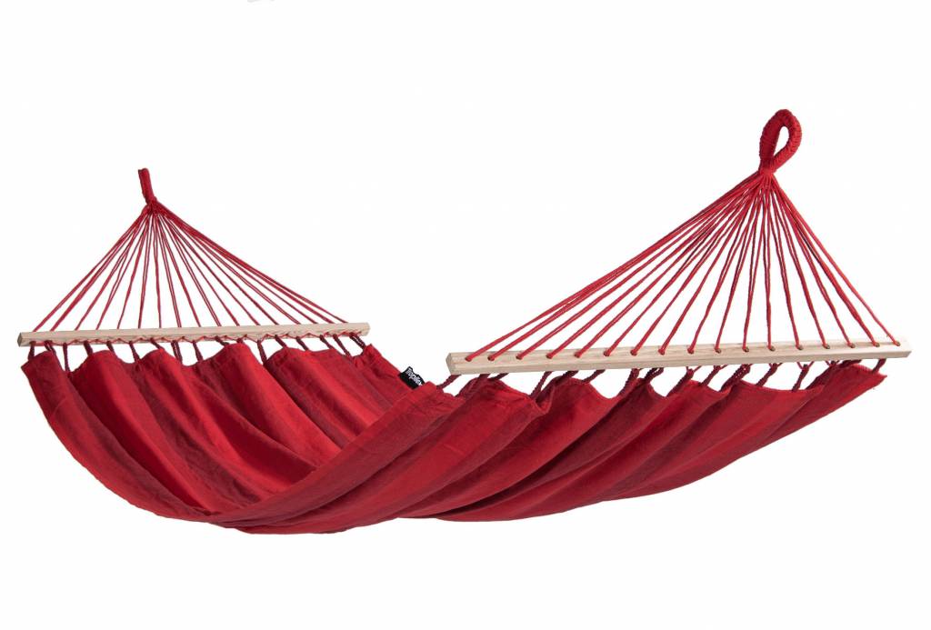 Hangmat Hammock 'Relax' Red / rood. 1p Traditioneel model.