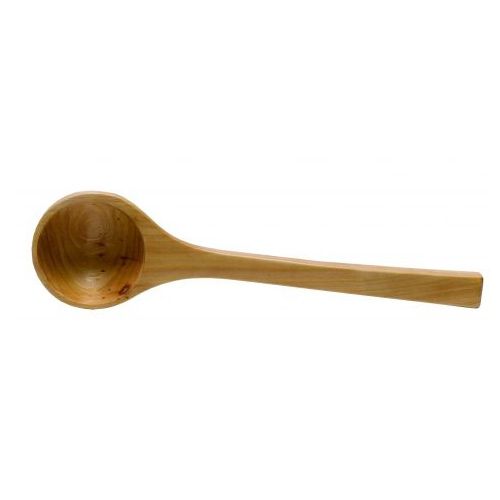 Houten sauna opgiet lepel, gelakt. Inhoud 150ml