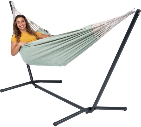 Hangmat Hammock 'Natural' Green / groen 1 persoons