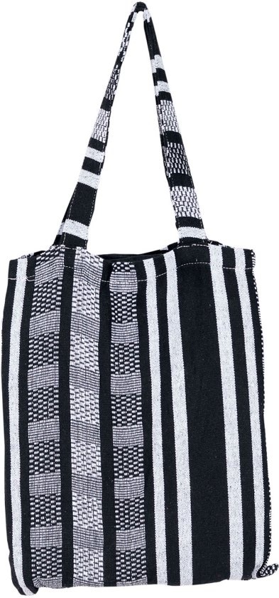 Hangmat Hammock 'Comfort' Black White /zwart wit. 2 persoons