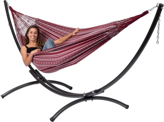 Hangmat Hammock 'Comfort' Bordeaux / rood 2 persoons