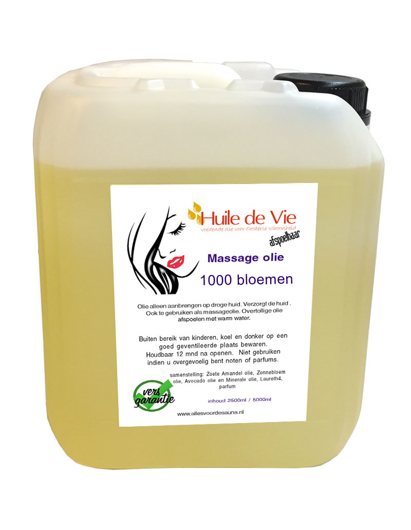 Massage olie afspoelbaar 1000bloemen 5 Liter hydrofiel
