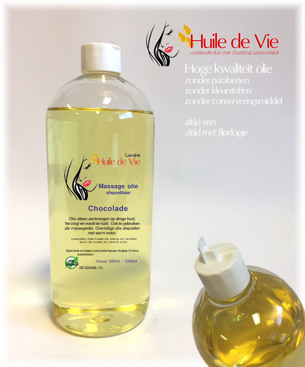 Massage olie afspoelbaar chocolade