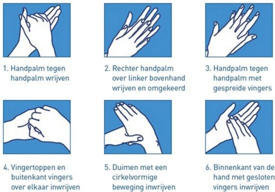 Handen desinfectie set voor thuis, op het werk en onderweg.