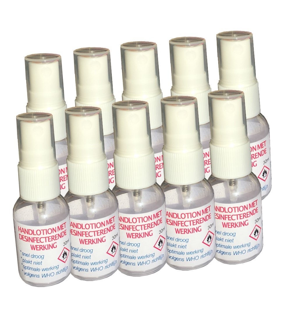 Handlotion met desinfecterende werking 5 x 30ml met spraykop
