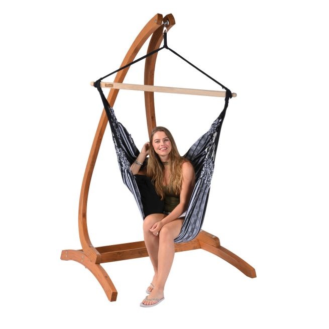 Hangstoel 'Comfort' Black White