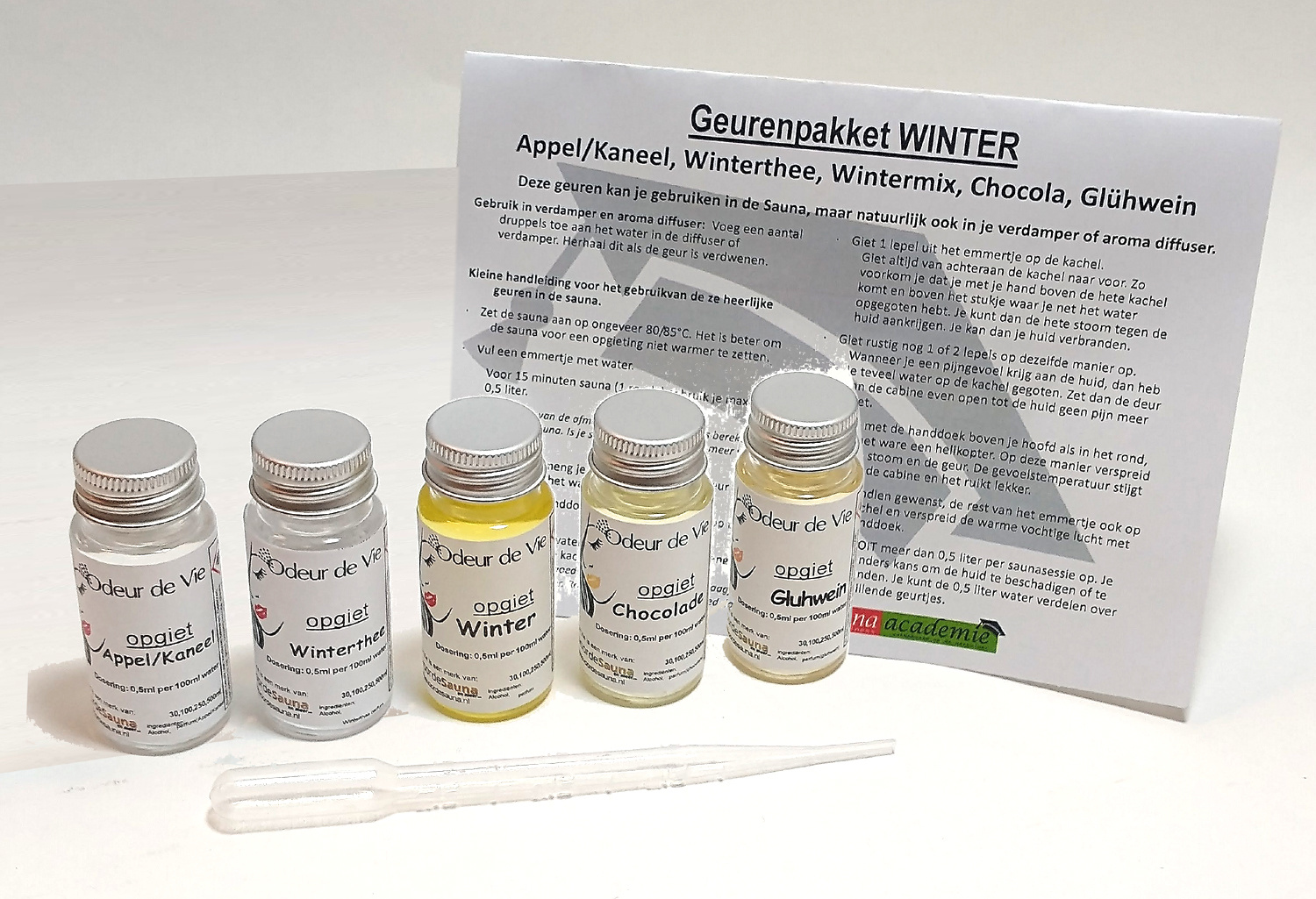 Cadeaupakket Sauna opgiet geur: 5x Winter