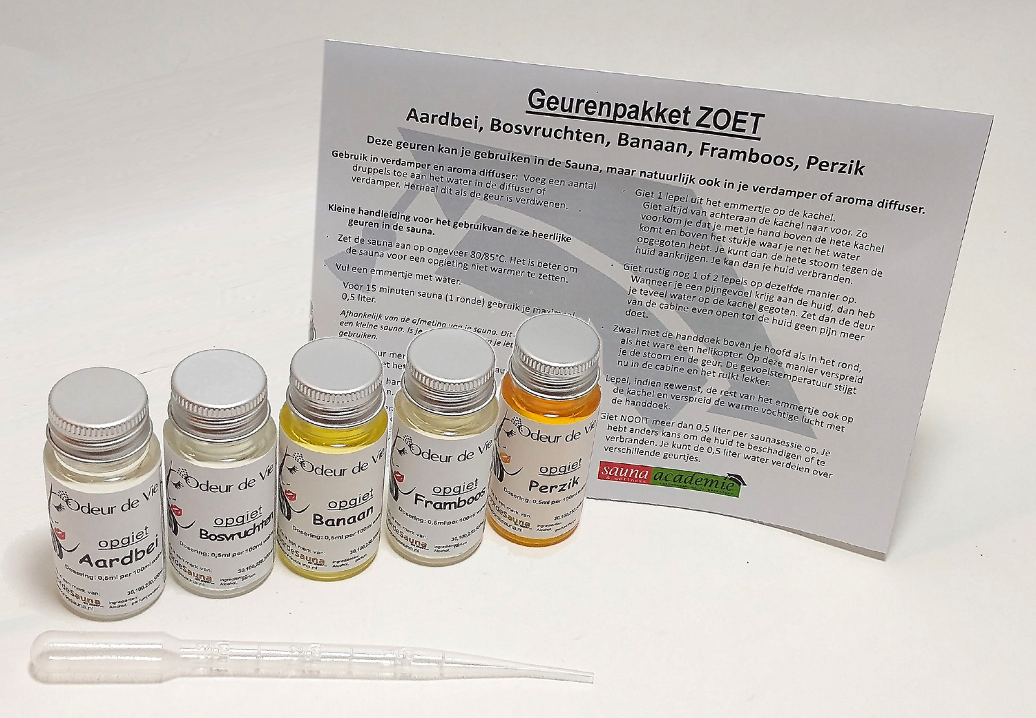Cadeaupakket Sauna opgiet geur: 5x Zoet