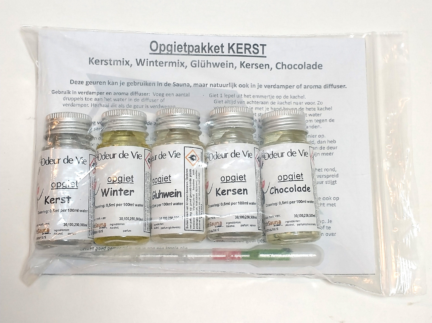 Cadeaupakket Saunageur opgiet: 5x Kerst