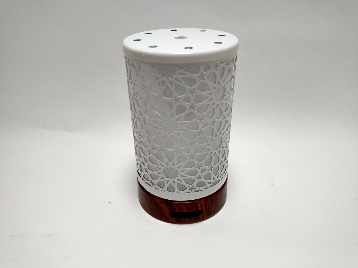 Aroma Diffuser 2021 "White Flowers" LED diffuser en sfeerverlichting met adapter.