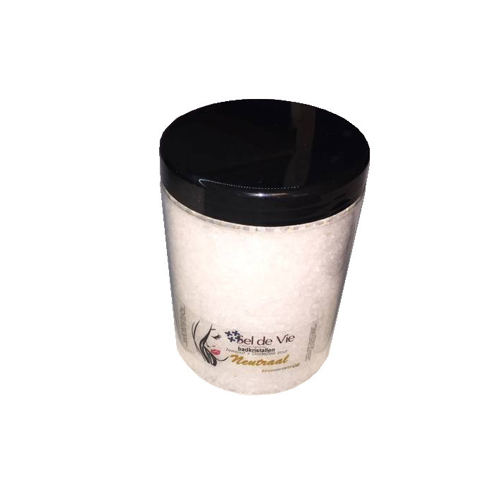 Dode zee Badzout Neutraal 1200 gram. Badkristallen Hypoallergeen. Geen Parfum.