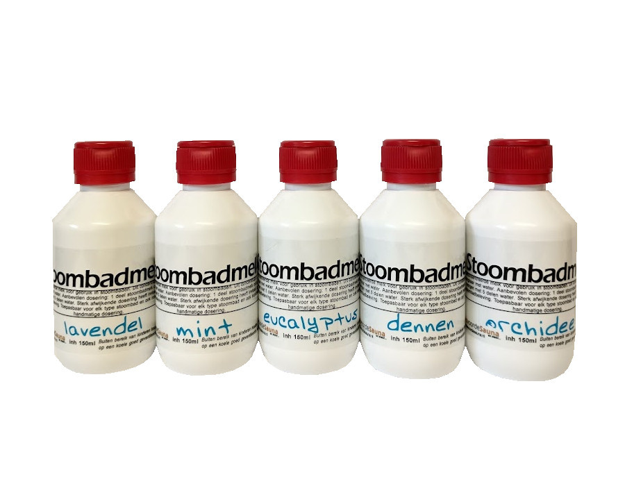 Cadeaupakket Stoombadmelk: Eucalyptus, Mint, Dennen, Lavendel en Orchidee
