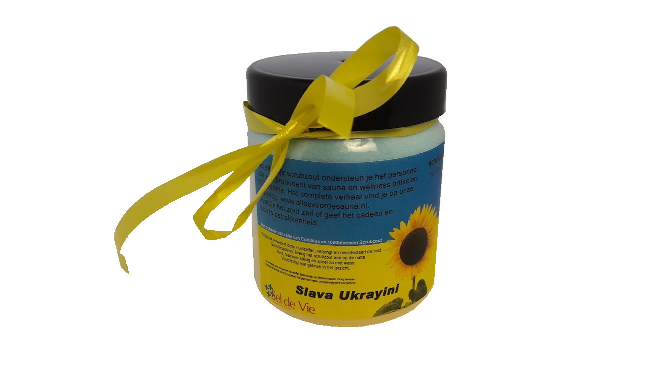 Слава Україні! Slava Ukrayini! Eer aan Oekraïne! Scrubzout 700 gram