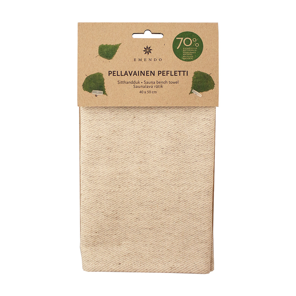 Sauna seat cover. Sauna doek 40x50cm. Natural