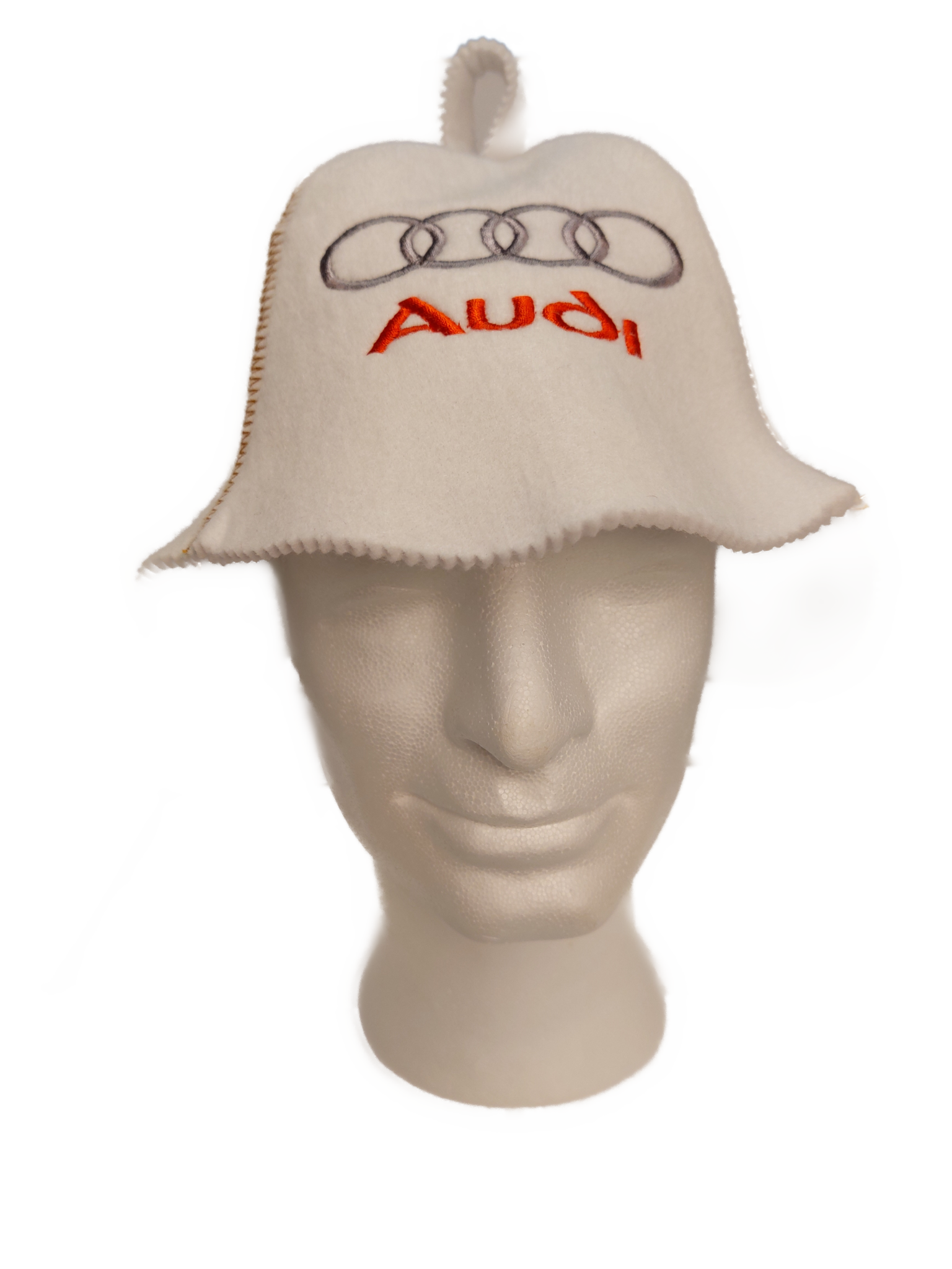 Saunamuts "Automotive" met verschillende geborduurde autologo's