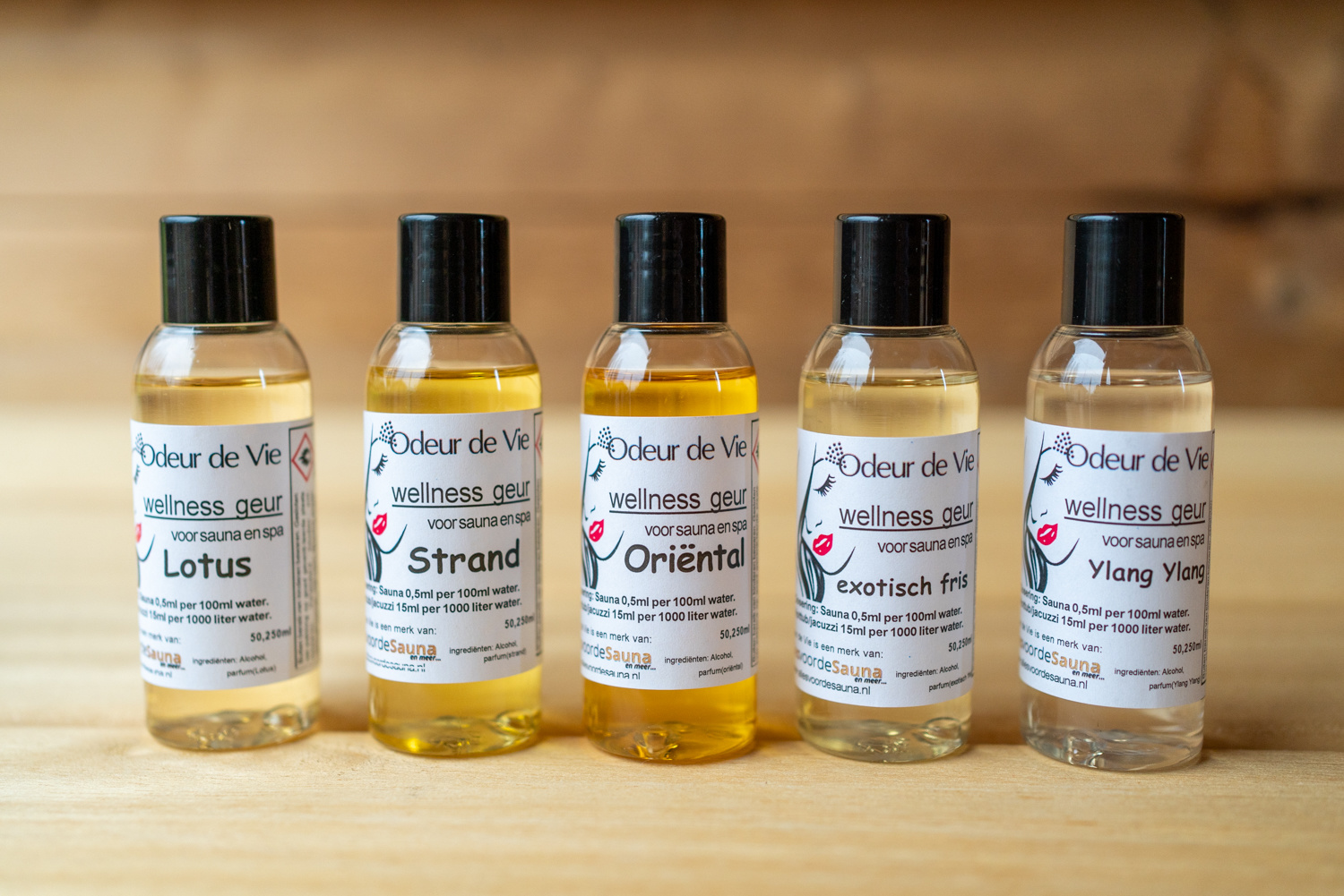 Een "Potje" Exotisch. 5x 50ml Wellnessgeuren voor Sauna en Spa